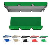 Toile de Balancelle de Jardin avec Toit et Coussin 2 et 3 Places,Imperméable Protection UV Housse de Rechange Toit de Balançoire en Tissu Oxford 210D Ré(Size:190x132x15cm/75x52x6inch,Color:Vert foncé)