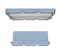 Toile de Balancelle de Jardin avec Toit et Coussin,Toit Balançoire Auvent,Toit de Rechange pour balancelle de Jardin Toile de Balancelle Jardin 190T, 195×125×15cm Charge maximale 260 kg