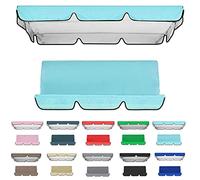 Toile de Balancelle de Jardin avec Toit et Coussin,Toit De Rechange pour Balancelle Balançoire De Jardin 2-3 Places,Impermeable Couverture Auvent pour Jardins Batt,Bleu Ciel-249 * 185 * 15cm