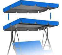 Toile De Balancelle Jardin 2 Und 3 Places Imperméable Toit Rechange Pour Convient Aux Terrasses Extérieures Protection UV(Blue,142*120*18cm)