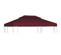 vidaXL Toile de belvédère 2 niveaux 4 x 3 m 310 g/m² Anthracite Imperméable