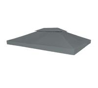 vidaXL Toile de belvédère 2 niveaux 310 g/m² 4 x 3 m Anthracite