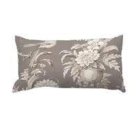 Toile De Campagne Française Beige À Fleurs De Style Ethnique Taie d'oreiller Fermeture Éclair Housse Coussin Imprimé Taie D Oreiller pour Jardin Chambre Canapé 40X60Cm