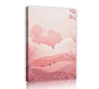 Toile de cerisier en fleurs art mural paysages romantiques tirages d’œuvres d’art fresques modernes affiches de la nature peinture pour la décoration de la chambre et de la salle de bain 70x110cm