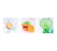 toile de décoration murale T376 3 parties 150x50cm Fruits Multicolore G