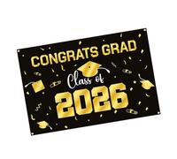 Toile de élégante pour de diplôme 2026, Or, Tissu en Polyester Robuste, idéal pour Les célébrations, Photos, Photo en Polyester