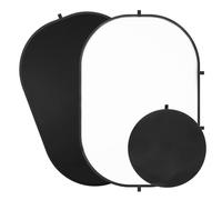Toile de fond 2 en 1 pliable et réversible pour photographie, écran blanc double face et écran noir, 1,5 x 6,1,5 m pour photographie, vidéos YouTube et diffusion en direct