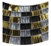 toile de fond 6 guirlandes franges métal 150x26cm - boland 50376