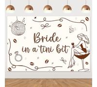 Toile de fond « A Bride in a Tini Bit » - Décoration de fête expresso Martini - Pour café, cocktail, bar à martini, mariage, fiançailles, enterrement de vie de jeune fille