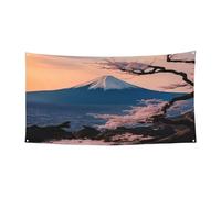 Toile de fond à suspendre avec impression paysage du Japon Mount Fuji pour fête, décoration intérieure et extérieure pour événements festifs