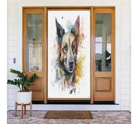 Toile de fond aquarelle portrait de couverture de porte, bannière de décoration, panneau de porche pour fête de vacances, fond de cabine photo, utilisation intérieure ou extérieure taille unique