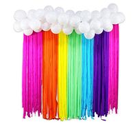 Toile de fond arc-en-ciel avec guirlande de ballons, nuage arc-en-ciel, licorne, anniversaire, accessoires de cabine de ballons arc-en-ciel pour enfants, décorations d'anniversaire, photographie de fête prénatale