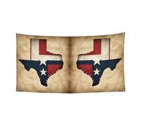 Toile de fond avec drapeau de l'État du Texas avec deux étoiles blanches imprimées, grande bannière pour joyeux Noël à suspendre pour les fêtes de fin d'année