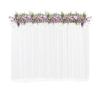 Toile de fond blanche - 3 x 3 m - Rideau en soie glacée 68DD - Pour fête, mariage, scène, fête prénatale, anniversaire, séance photo