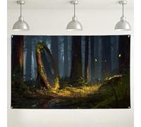 Toile de fond cercle de forêt enchantée, scène naturelle magique pour photographie, décoration fantaisie intérieur/extérieur pour fêtes, événements d'automne et de printemps, 180 x 109 cm