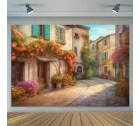 Toile de Fond de château de Conte de fées, Fantaisie Magique, Printemps, allée française, Magasin de Fleurs, décor de fête d'anniversaire pour Enfants, Filles et garçons 240cmx180cm