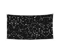 Toile de fond de fête d'intérieur avec impression de constellation de divination étoilée, grande bannière pour joyeux Noël à suspendre pour les fêtes de fin d'année