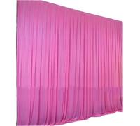 Toile De Fond De Mariage Décoration De Mariage, Grands Événements, Toile Fond, Rideau Fête, Tissu en Soie Glacée, Panneaux, Rideaux Suspendus(Pink,H3xL2M)
