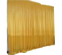 Toile De Fond De Mariage Décoration De Mariage, Grands Événements, Toile Fond, Rideau Fête, Tissu en Soie Glacée, Panneaux, Rideaux Suspendus(Bright Gold,H2xL2M)