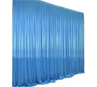 Toile De Fond De Mariage Décoration De Mariage, Grands Événements, Toile Fond, Rideau Fête, Tissu en Soie Glacée, Panneaux, Rideaux Suspendus(Lake Blue,H2.4xL1.5M)