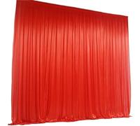 Toile De Fond De Mariage Décoration De Mariage, Grands Événements, Toile Fond, Rideau Fête, Tissu en Soie Glacée, Panneaux, Rideaux Suspendus(Red,H2xL2M)