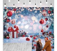 Toile de fond de Noël Merry Christmas Snowflake Wonderland Photographie Fond pour Hiver Noël Nouvel An Famille Vacances Fête Décorations Toile de fond (2,1 x 1,5 m : 213,4 x 152,4 cm)