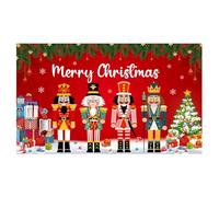 Toile de fond de Noël - Soldat de Noël, Casse-noisette | Arrière-plan, 6 x 4 pieds Joyeux Noël Fête Décoration Hiver Rouge Photo Arrière-plan du Nouvel An, réveillon de Noël Fête Familiale Décoration