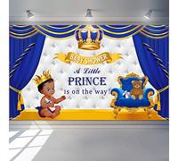 Toile de Fond de Prince Royal de Baby Shower Fond de Photo Fournitures de Fête Bannière de Couronne en Or Décoration de Toile de Fond pour Fête d'Anniversaire Décoration de Chambre