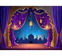 Toile de Fond des Mille et Une Nuits Princesse Aladi Nuits marocaines Fête d'anniversaire Magique arrière-Plan Photo Toile de Fond Studio de Photographie 300cmx200cm