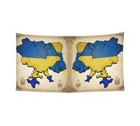 Toile de fond d'intérieur imprimée carte topographique de l'Ukraine, grande bannière pour joyeux Noël à suspendre pour les fêtes de fin d'année