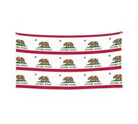 Toile de fond d'intérieur imprimée drapeau de l'État de Californie, grande bannière pour joyeux Noël à suspendre pour les fêtes de fin d'année