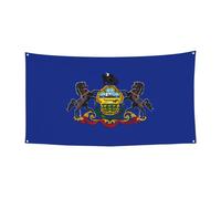 Toile de fond d'intérieur imprimée drapeau de l'État de Pennsylvanie, grande bannière pour joyeux Noël à suspendre pour les fêtes de fin d'année