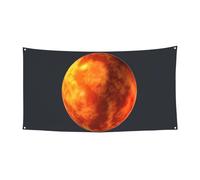 Toile de fond d'intérieur imprimée Mars Planet - Grande bannière pour joyeux Noël - À suspendre pour les fêtes de fin d'année