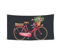 Toile de fond d'intérieur imprimée vélo, grande bannière pour joyeux Noël à suspendre pour les fêtes de fin d'année