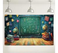 Toile de fond éducative pour salle de classe, tableau noir vintage, décoration de style artistique, fournitures pédagogiques pour cabine photo, arrière-plan d'apprentissage, parfait pour les