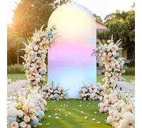 Toile de fond en soie de lait brillante, 1,2 x 2,2 m, arche de mariage en élasthanne, pour mariage, fête prénatale, anniversaire, banquet, décoration de fond photo multicolore