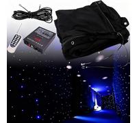 Toile de Fond Étoilée LED avec Télécommande Ciel Nocturne pour Décoration de Mariage,Fête & Scène,Fond Velours Étoilé Bleu et Blanc pour Studio et Événements 2x3m