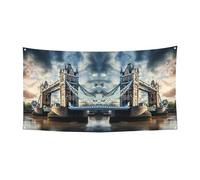 Toile de fond historique à suspendre sur le pont de Londres - Décoration intérieure ou extérieure pour événements festifs