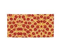 Toile de fond imprimée 3D Pizza Pepperoni Bannière Décorations de fête d'anniversaire Bannière Fournitures pour photomaton Bannière