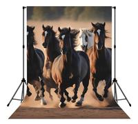 Toile de fond imprimée chevaux en cours d'exécution pour photographie, portrait, séance photo, accessoire de studio photo et fête