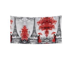 Toile de fond imprimée Tour Eiffel Paris 180 cm x 90 cm Parfait pour les fêtes, bars et décorations extérieures