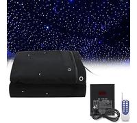 Toile de fond LED ciel étoilé avec contrôleur - Décoration de photographie sur le thème de l'univers pour événements, rideaux pliables en forme d'étoiles pour mariage et fête