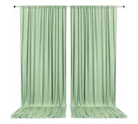 Toile De Fond Mariage Lot de 2 Rideaux de Fond for Photos de Mariage, décoration en Tissu(Green01,2PCS 150x245cm)