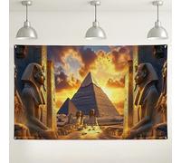 Toile de fond murale en forme de pyramide égyptienne ancienne, architecture mythique historique, superbe décoration d'intérieur/extérieur pour événements, fournitures de fête à thème 180 x 109 cm