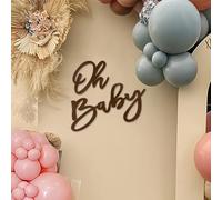 Toile de Fond « Oh Baby » pour Fête Prénatale - Bannière en Feutre pour Garçon Fille, Décorations de Révélation du Sexe du 1er Anniversaire - Fond de Photographie
