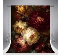 Toile de Fond Photographique Florale Kate Art 8x10ft/2.5x3m Fond de Tableau à l'huile Vintage de Luxe Toiles de Fond pour Studio de Mariage décoration de fête d'anniversaire bannière