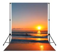 Toile de fond polyvalente pour photographie de mariage Motif lever de soleil