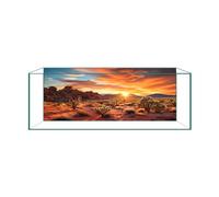 Toile de fond pour aquarium et terrarium - Adhérence statique ultra HD, sans ruban adhésif, motif coucher de soleil dans le désert pour décoration d'aquarium de reptiles, parfait pour les réservoirs