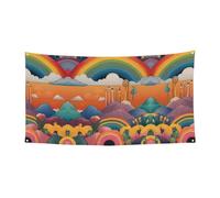 Toile de fond pour événement Strange Rainbow - Décoration de fête parfaite pour les fêtes et célébrations - 180 x 90 cm
