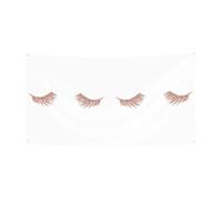 Toile de fond pour fête d'intérieur avec impression de cils or rose, grande bannière pour joyeux Noël à suspendre pour les fêtes de fin d'année